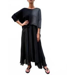 NEW SANCTAMUERTE knit top in black